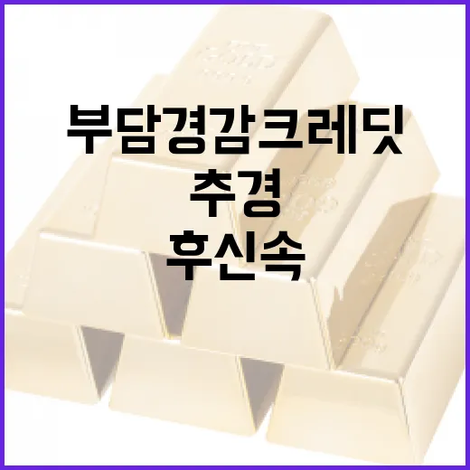 소상공인 부담경감 크레딧, 추경 후 신속 시행