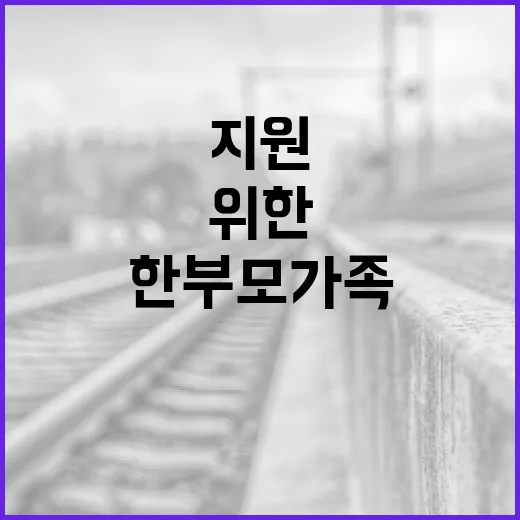 한부모가족 위한 복지시설 지원 현황
