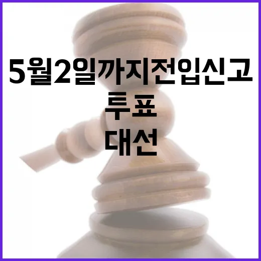 5월 2일까지 전입신고 필수, 대선 투표 준비 완료
