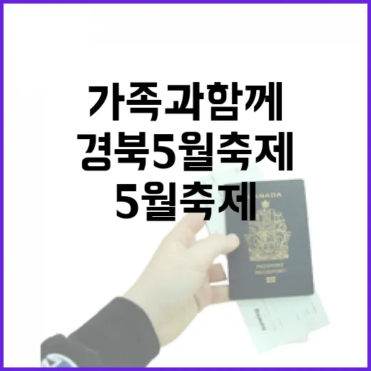 가족과 함께하는 경북 5월 축제 가이드