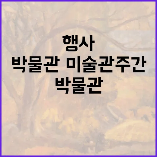 전국 260곳 박물관·미술관 주간 할인 행사