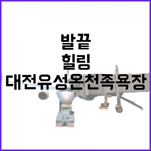 대전 유성온천 족욕장, 발끝 힐링 명소