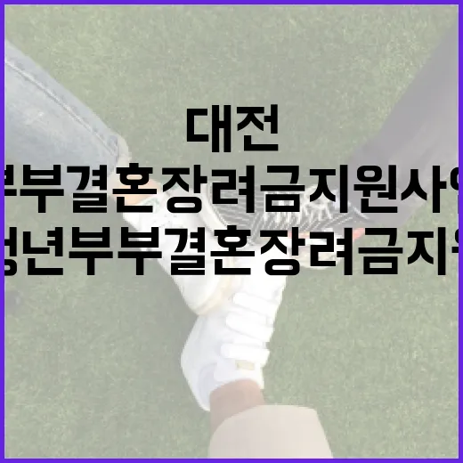 대전 청년부부 결혼장려금 지원사업 안내