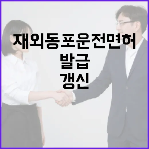 재외동포 운전면허 발급·갱신 서비스 확대