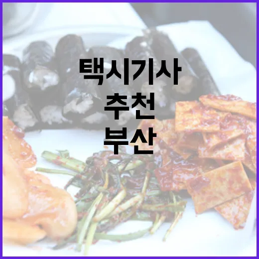 택시기사 추천 부산 원도심 미식축제