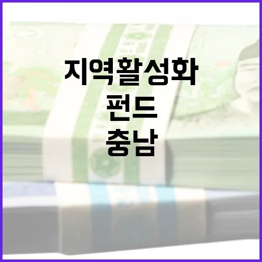 충남 지역활성화 투자펀드, 3조원 효과 기대