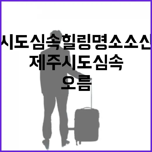 제주시 도심 속 힐링 명소 소산오름
