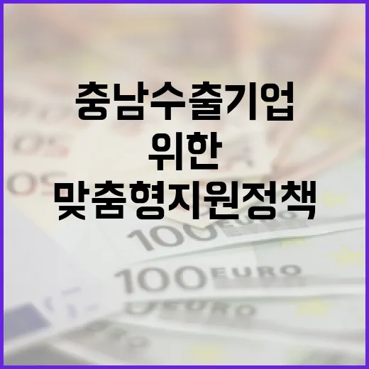충남 수출기업 위한 맞춤형 지원정책