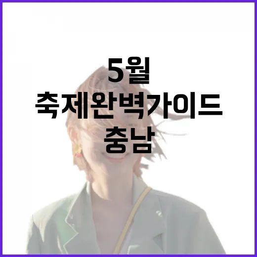 충남 5월 축제 완벽 가이드