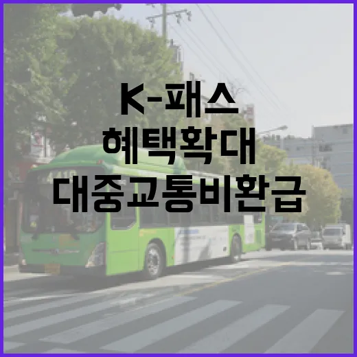 K-패스, 대중교통비 환급 혜택 확대