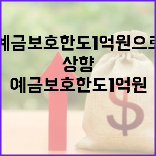 예금보호 한도 1억 원으로 대폭 상향