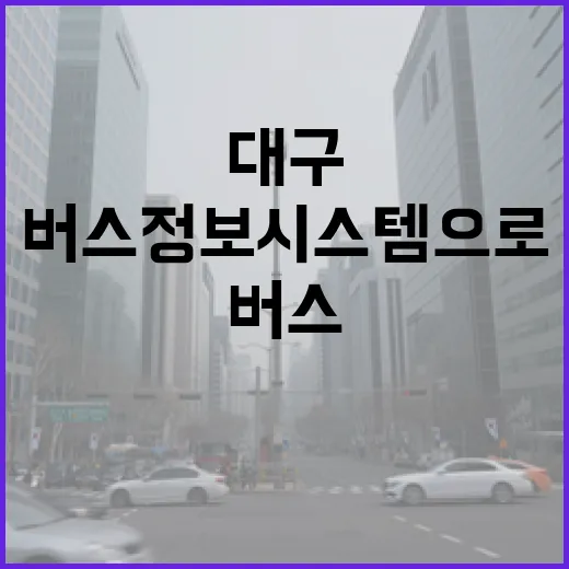 대구 버스정보시스템으로 빠른 도착 확인