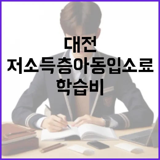 대전 저소득층 아동 입소료·학습비 지원