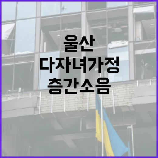 울산, 다자녀 가정 층간소음 매트 지원 확대