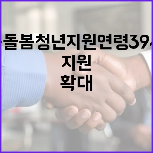 가족돌봄청년 지원 연령 39세로 확대