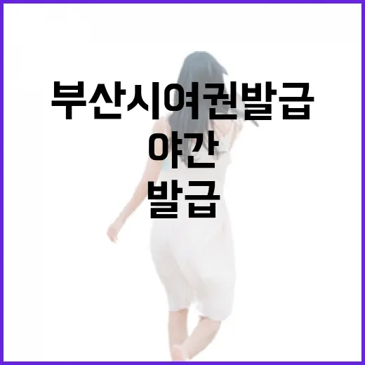 부산시 여권발급, 야간·점자여권 서비스 확대
