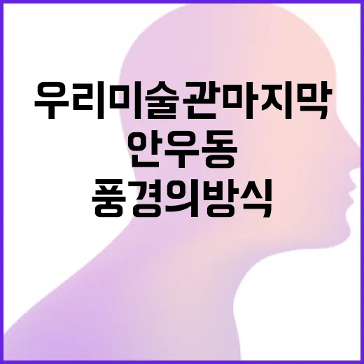 우리미술관 마지막 전시, 안우동의 풍경의 방식