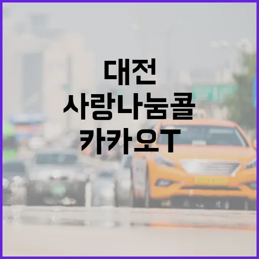 대전 사랑나눔콜, 카카오T로 더 쉽게