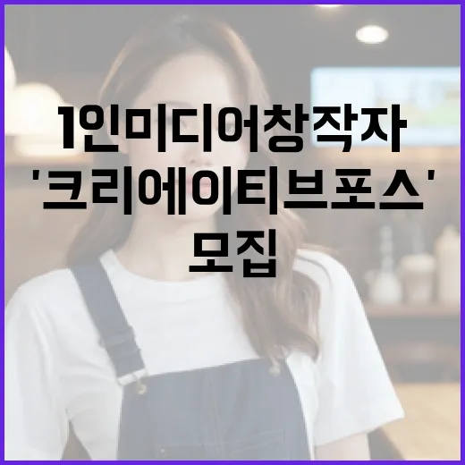 1인 미디어 창작자 지원 '크리에이티브포스' 모집