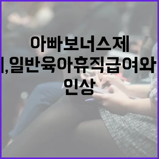 아빠 보너스제 급여, 일반 육아휴직급여와 동일 인상