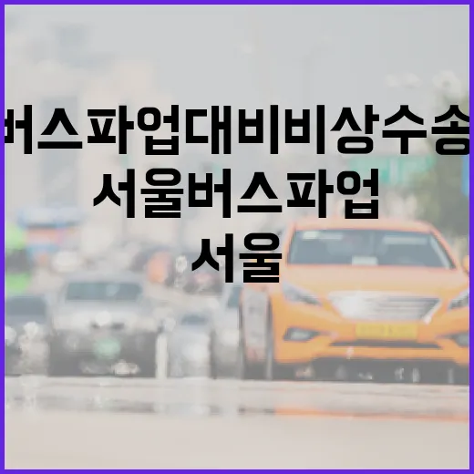 서울 버스 파업 대비 비상수송대책 가동