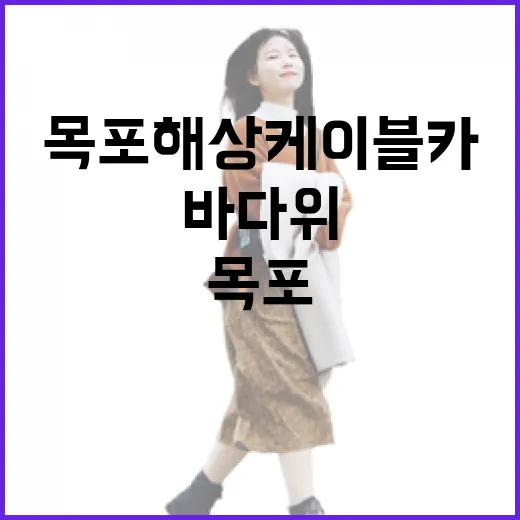 목포 해상 케이블카, 바다 위 환상 뷰 체험