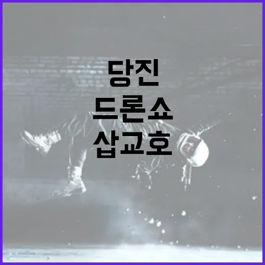 당진 삽교호 드론쇼, 밤하늘을 수놓다