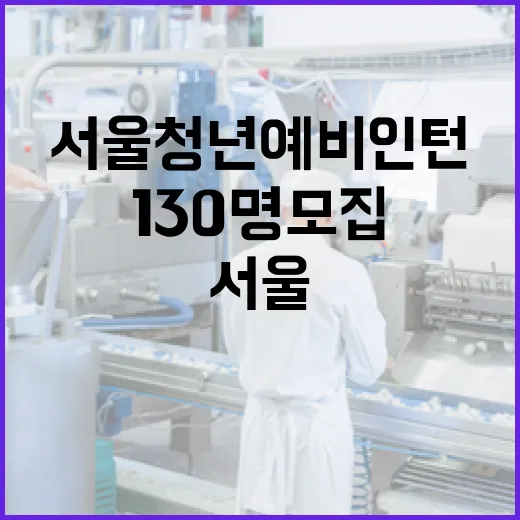 서울 청년 예비 인턴, 130명 모집 시작
