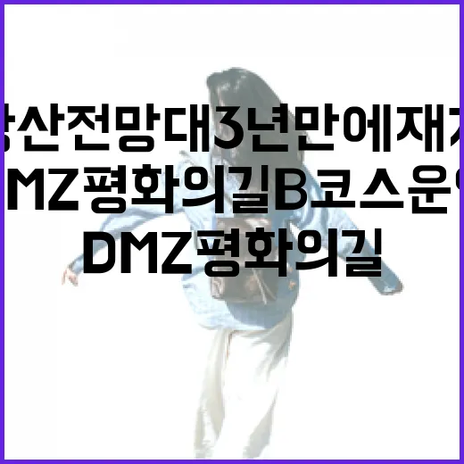 금강산전망대 3년 만에 재개방, DMZ 평화의 길 B코스 운영 시작