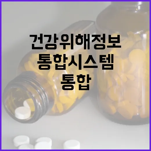 건강위해정보 한눈에 보는 통합시스템 개통