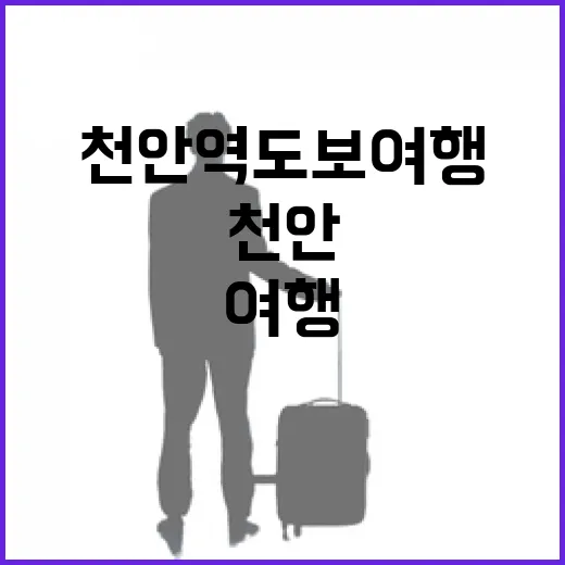 천안역 도보 여행, 역사와 맛의 만남