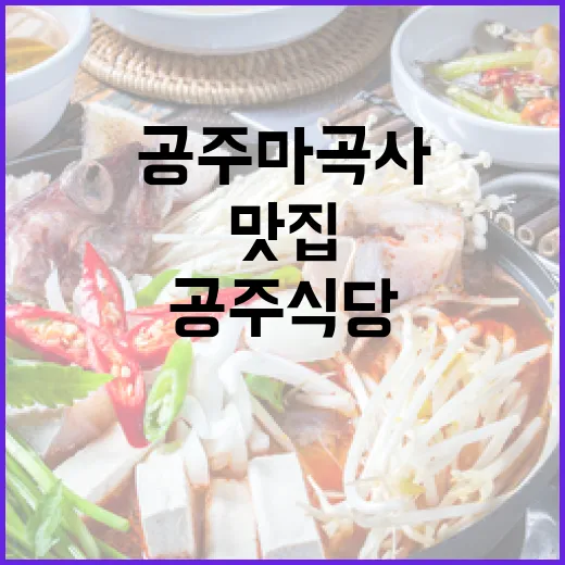 공주 마곡사 입구 건강 맛집 공주식당
