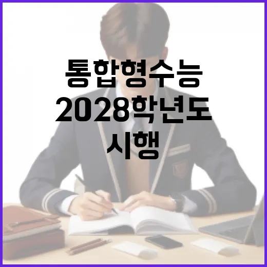 2028학년도 통합형 수능 첫 시행 일정 확정