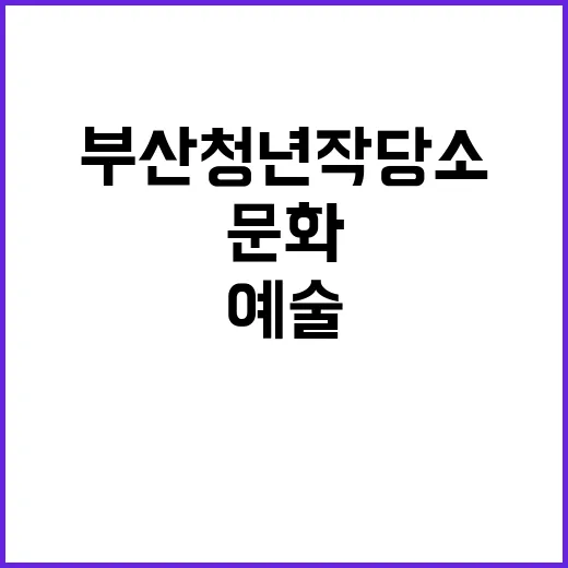 부산 청년작당소, 청춘의 문화 예술 아지트