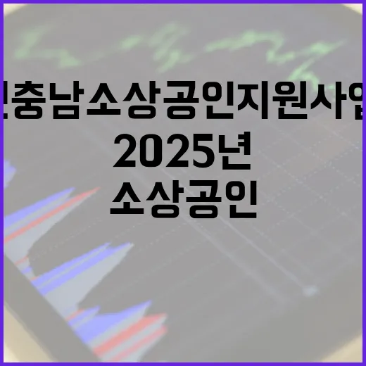 2025년 충남 소상공인 지원사업 총정리