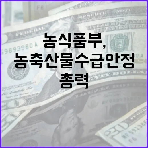 농식품부, 여름철 농축산물 수급 안정 총력