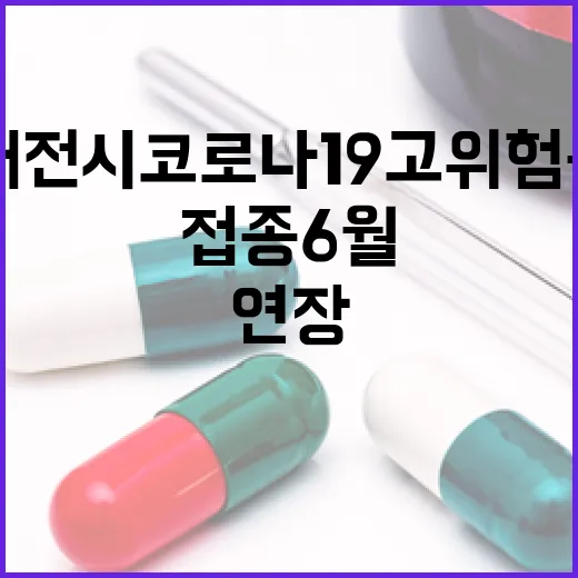 대전시 코로나19 고위험군 접종 6월까지 연장