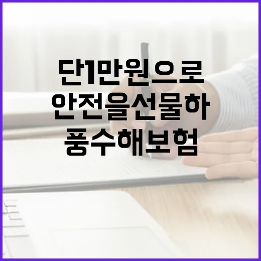 단 1만 원으로 안전을 선물하는 풍수해보험