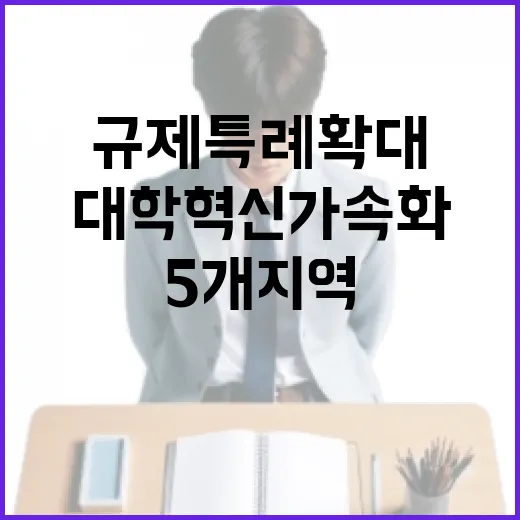 지방대학 혁신 가속화, 5개 지역 규제특례 확대
