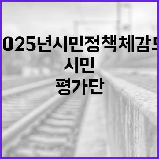 2025년 시민 정책체감도 평가단 모집 시작
