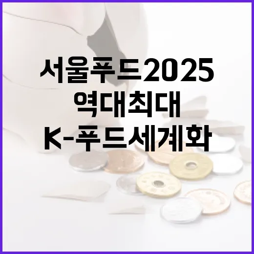 서울푸드 2025, K-푸드 세계화 역대 최대 지원