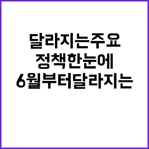 6월부터 달라지는 …
