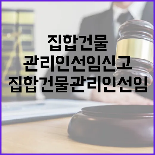 집합건물 관리인 선임 신고 필수 안내