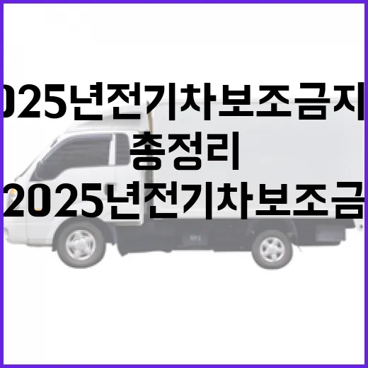 대전시 2025년 전기차 보조금 지원 총정리