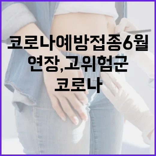 코로나 예방접종 6월까지 연장, 고위험군 접종 필수