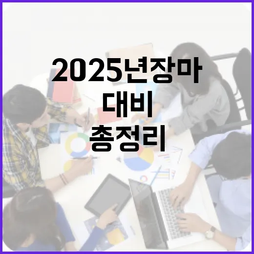 2025년 장마, 대비와 주의사항 총정리