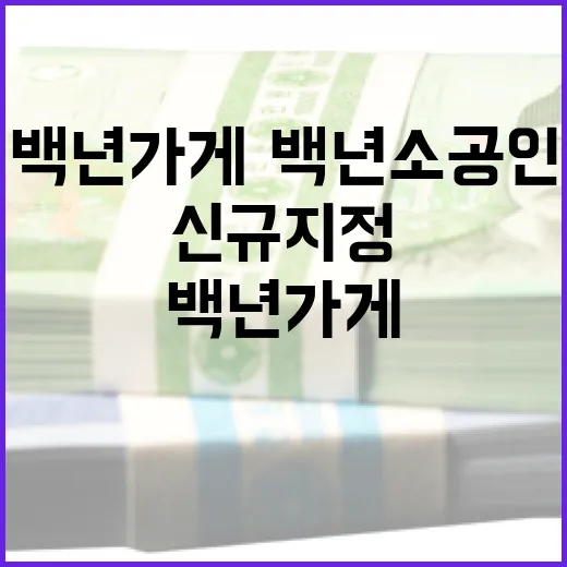 백년가게·백년소공인 100곳 신규 지정
