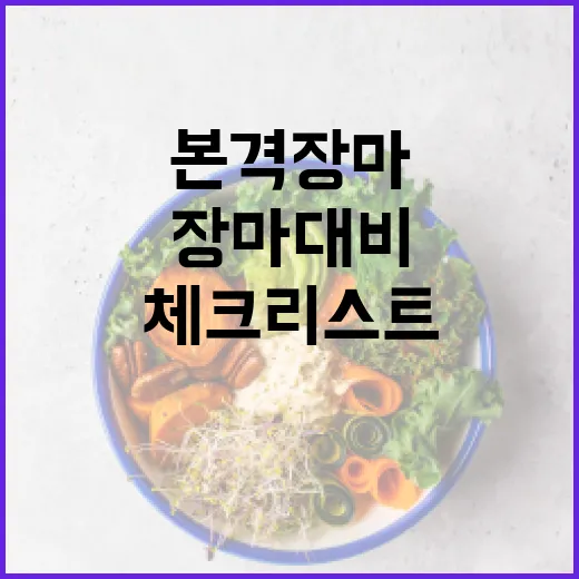 본격 장마 대비 필수 체크리스트