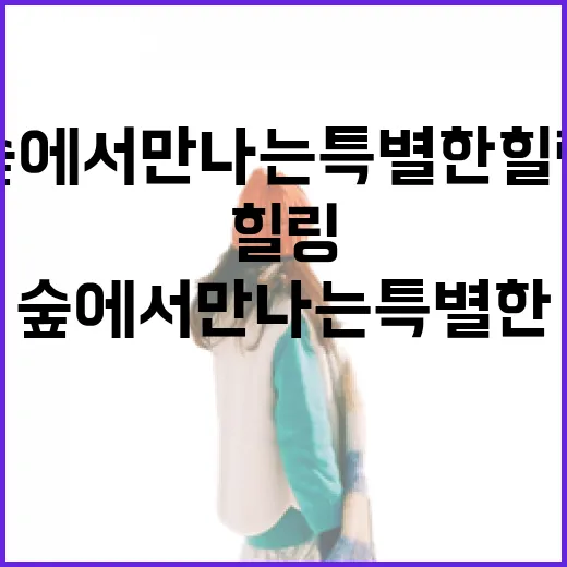 올여름 숲에서 만나는 특별한 힐링