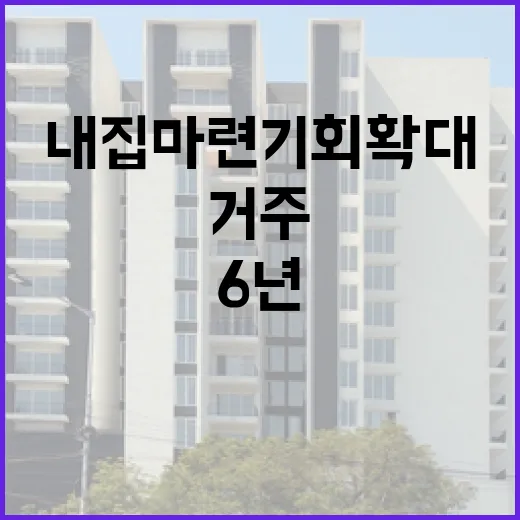6년 거주 후 내집 마련 기회 확대
